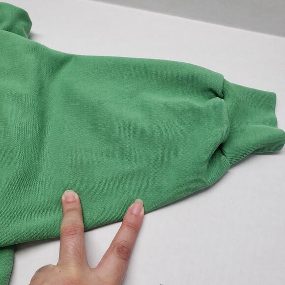 Vintage Ann Taylor Collar Sweatshirt Womens Medium Green Oversized Baggy Faded - Picture 12 of 16